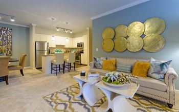 Living area at Atley on the Greenway in Ashburn, VA